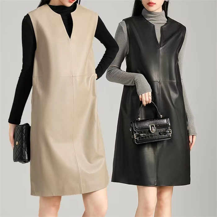 楽天市場】スペインラム レザーワンピース レディース 本革