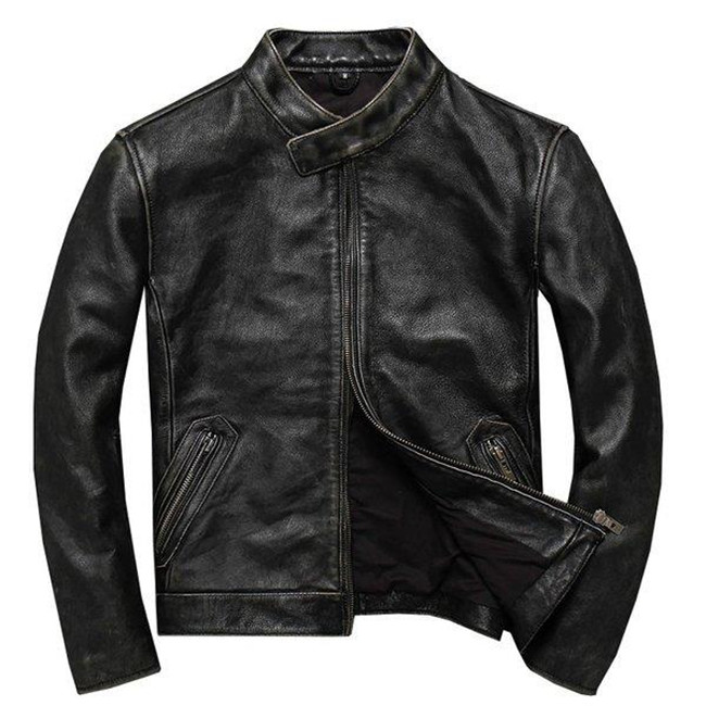 【時間限定10%OFF】春秋 フライトライダース本革ジャケット カッコイイ ファッション ケミカルウォッシュ 革ジャン レザーコート カジュアル防風 牛革製ジャケット 送料無料｜アオキ商店高森台