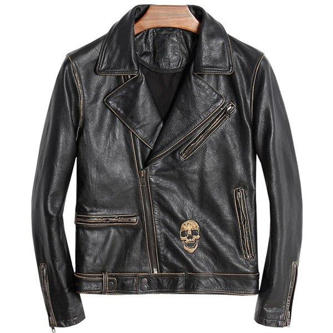 【時間限定10%OFF】秋冬 本革ジャケット 牛革製ジャケット 大きいサイズ カッコイイ ライダースジャケット 革ジャン レザーコート カジュアル 防風 送料無料|アオキ商店高森台