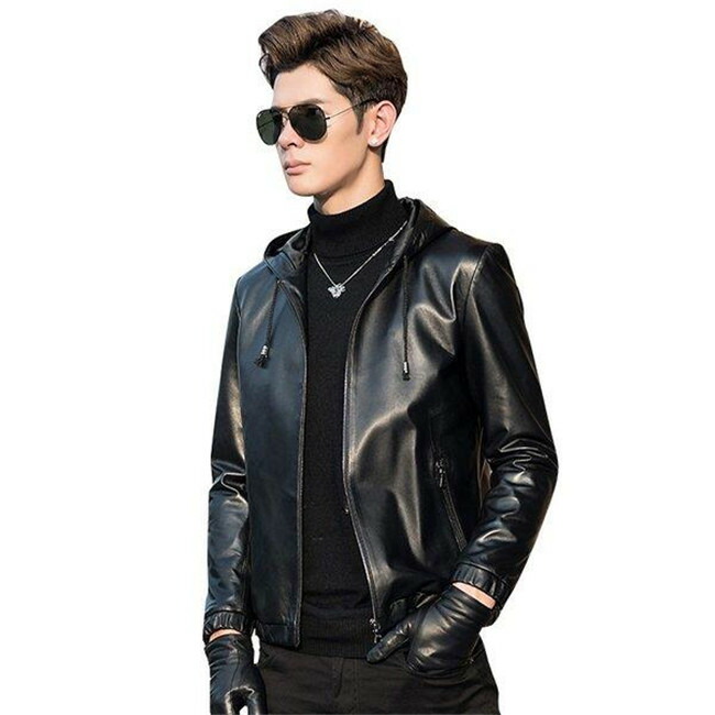 【第四次元押さえる10%OFF】歳月 メンズ上衣 羊革製 本革上衣 カッコイイ 2色 ライダースジャケット 革ジャン なめし革厚地の外套 貨物輸送無料 父の日