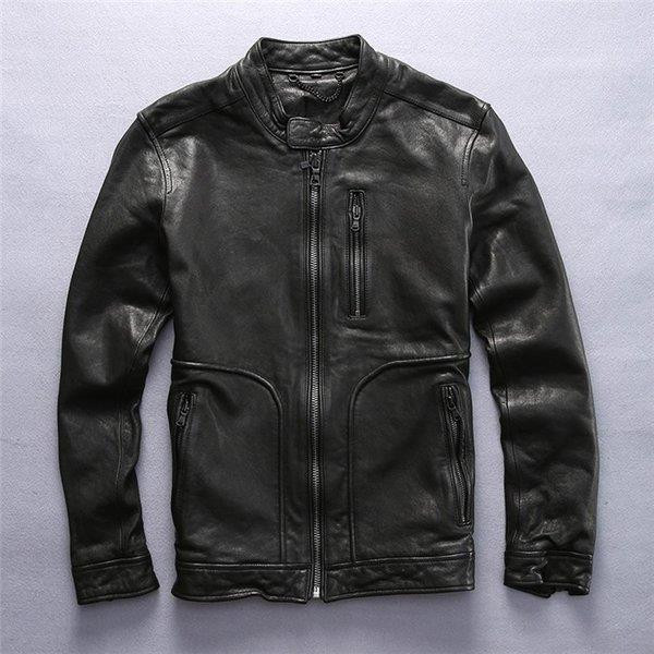 【時間限定10%OFF】メンズファッション レザージャケット 羊革ジャケット ラム革 ライダーメンズ 羊革バイクジャケット ライダースジャケット バイクウェア お洒落 ファッション 送料無料｜アオキ商店高森台