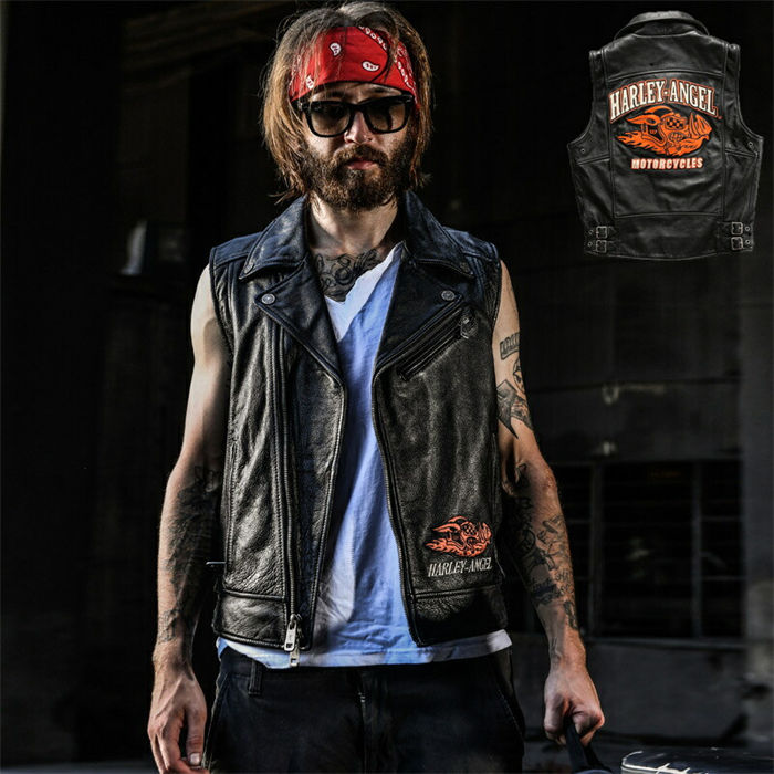 楽天市場】【時間限定10％OFF】牛革ベスト レザーベスト メンズ