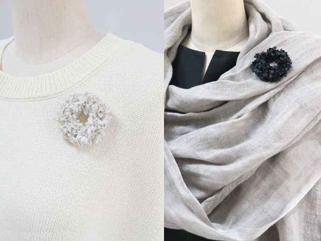 【守りつづける/通年】tumugu: 【ツムグ】胸飾り  《制作室染花別注》（2色）（ladies）ta20101［貨物輸送込］