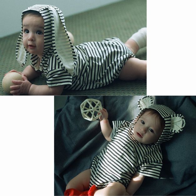 【新作】【MARLMARL】lullaby half［border/間借り人］〈bunny/bear〉ナイト爵お召しもの（2色）（60-70/70-80）［大売り出し客体外］［貨物輸送込］