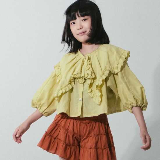 【2026春夏】folk made 【フォークメイド】Symphony Frill Blouse フリル ブラウス（3色）（90～155/4サイズ）f26ss-008 9,108円