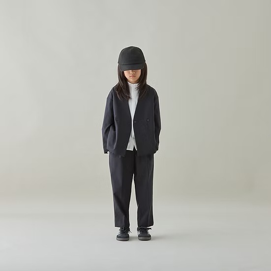 スーツ上下2点セット　stretch nylon jacket + 1tuck pants【セレモニー オケージョン】MOUN TEN.【マウンテン】（110～150/4サイズ）mj04-1901［セール対象外］｜あおまめ子供服-おしゃれブランド-