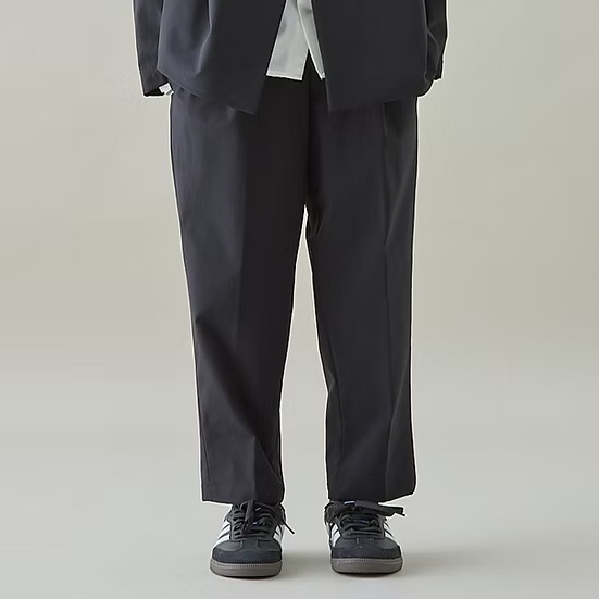 stretch nylon 1tuck pants (recycle)【セレモニー オケージョン】MOUN TEN.【マウンテン】（110～150/4サイズ）mp56b-1902［セール対象外］(1月下旬入荷予定）｜あおまめ子供服-おしゃれブランド-