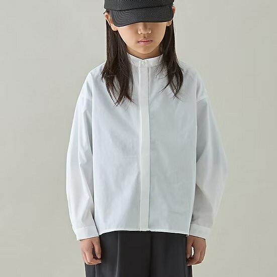 stretch typewhiter bandcollar shirt【セレモニー オケージョン】MOUN TEN.【マウンテン】（110～150/4サイズ）ms40-1906［セール対象外］★送料込み　(1月下旬入荷予定）｜あおまめ子供服-おしゃれブランド-