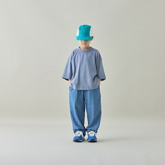 herringbone denim loose pants ヘリンボーンデニム パンツ【2026春夏】MOUN TEN.【マウンテン】 （2色）（110～150/4サイズ）mp99-1918［セール対象外］