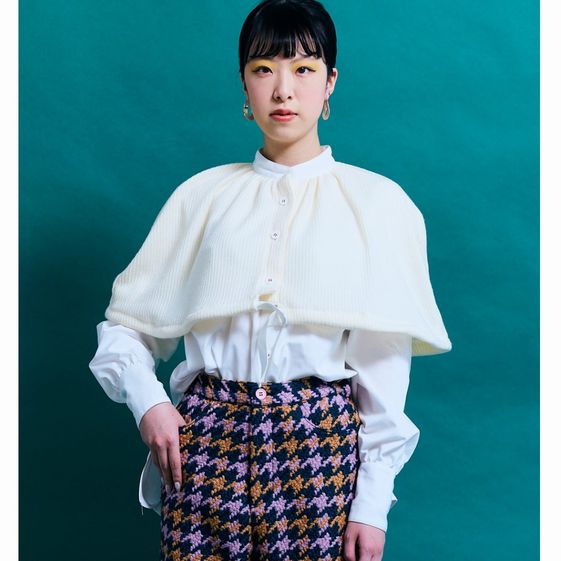 Flag blouse　セミロング丈　付け襟ブラウス【2025秋冬】【Zozio/ ゾジオ】（2色）（レディース）zz253015