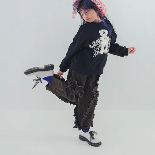 コーデュロイアシメフリルパンツ【2025秋冬】UNICA【ユニカ】（3色）（レディース）352-0909f