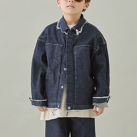 【2025秋冬】MOUN TEN.【マウンテン】denim work blouson(organic cotton) （2色）（110～150/4サイズ）mb38-1813f［セール対象外］｜あおまめ子供服-おしゃれブランド-