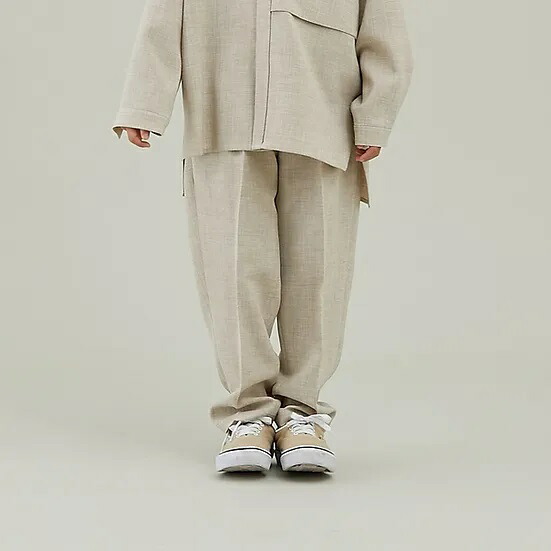 【2025春夏】MOUN TEN.【マウンテン】comfort canvas 1tuck pants ワンタックテーパードパンツ（レディース）mp56-1703f［セール対象外］