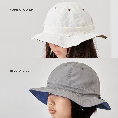 【MOUN TEN.】[Drop 3]reversible adventure hat (re-nylon) - charcoal x sand -(26SS)