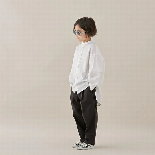 【定番守りつづける/2024春夏】MOUN TEN.【牟礼】organic no collar shirts オーガニック 否色合いプルオーバー〔卒園・はいり込むにも〕（95～140/4大きさ）23s-ms27-1303［大売り出し客体外］（貨物輸送込）