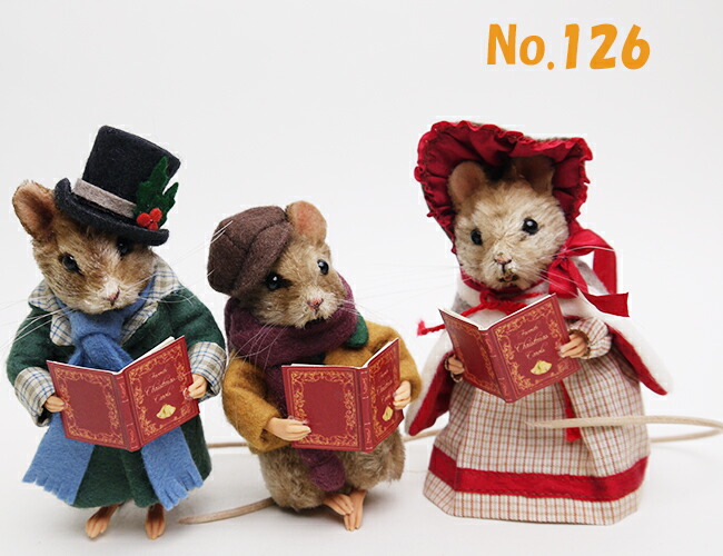 【即納】【新品】【挙げ句の果て1点】RJW（ジョン点火装置）作「DECK THE HALL」150書き割り押さえる発売クリスマス二十日鼠3体書き割り2013年クリスマス細工物