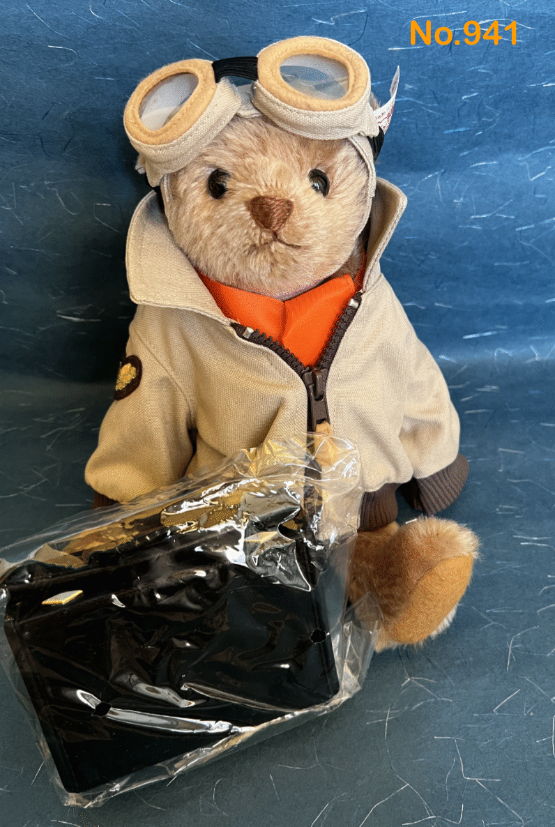 シュタイフ テディベア Steiff ぬいぐるみ 日本押さえる2002年発売 JALベア第二弾 飛行士ベア2002（トートバッグなし）