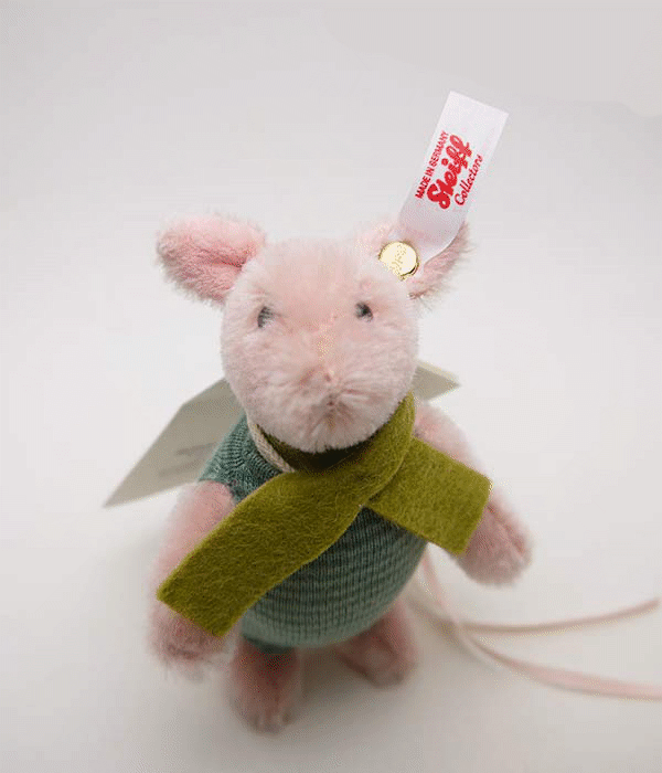 シュタイフ 数量限定品 ディズニーアイテム Steiff ぬいぐるみ アメリカ限定 2017年発売 ピグレット オーナメント 9cm｜あおねこ商店 15,048円