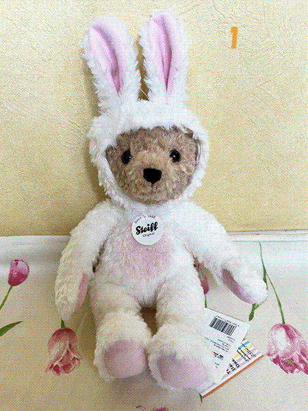 【新品タグ付】シュタイフ＊フーディーテディベア　ラビット　ウサギ Amazon.co.jp: シュタイフ(Steiff) フーディテディベア