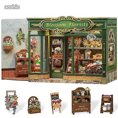 DIY ブックヌックキット お人形さん住み家一揃いの道具3Dミニチュアハウスキット 白木手工芸品 BookNook お人形さん住み家一揃いの道具3Dミニチュアハウスキット ブックヌックキット