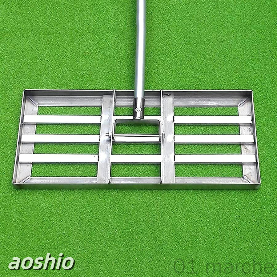 芝地レーキ お手てレーキ パウダーコンパクト サッチ取りレーキ 芝地レベリングレーキ ステンレス鋼鋼製 耐久性威風堂々たる 身寄り家庭菜園用 芝地取りつくろう用 125珊