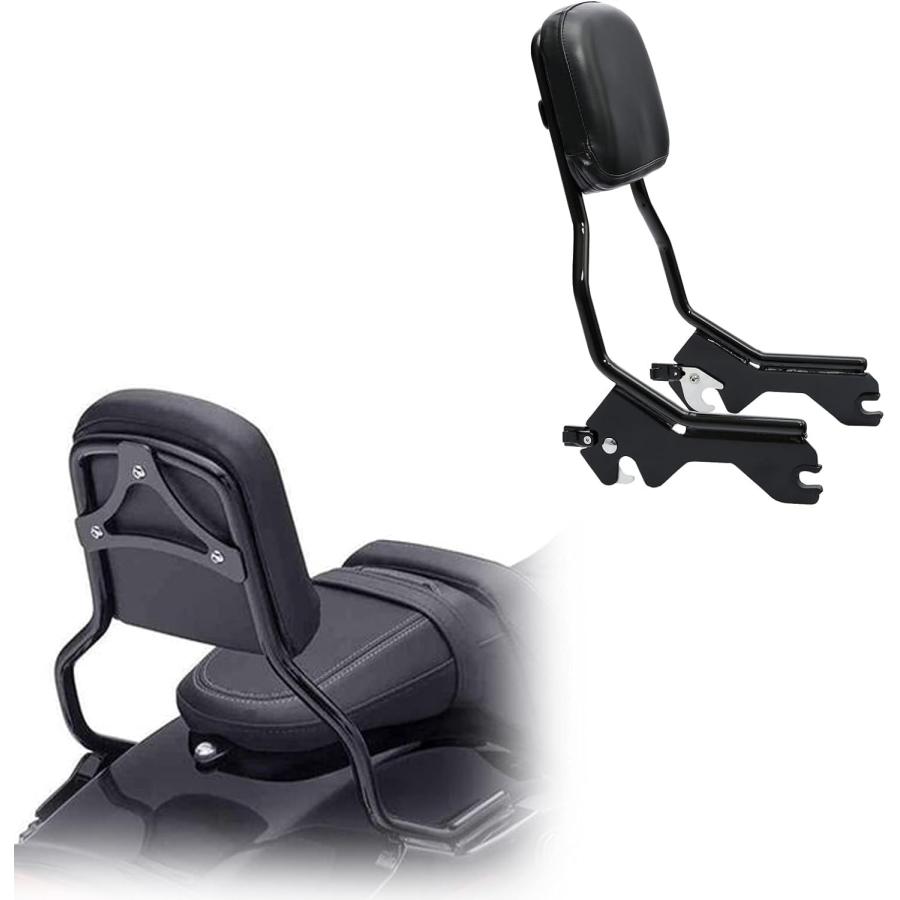 シーシーバー アップライト バックレスト パッド付き ハーレー ソフテイル スポーツ グライド FLSB ローライダー FXLR FXLRS 2018-2022 オートバイ バックレスト