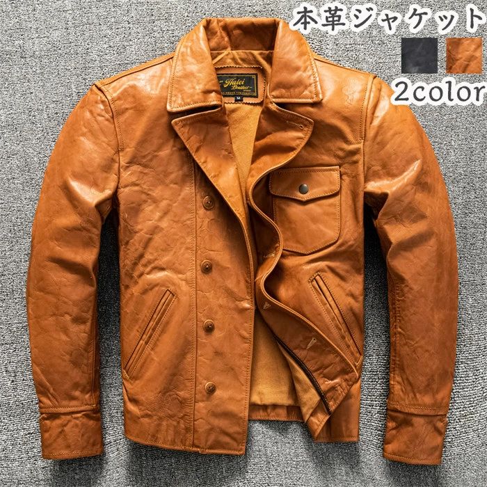 レザージャケット 本革ジャケット メンズ ライダースジャケット メンズ 本革 レザー ジャケット ダブルライダース シングル 革ジャン ライダース アウター バイク 革ジャン MA-1 メンズ 防風 防水 防寒 大きいサイズ