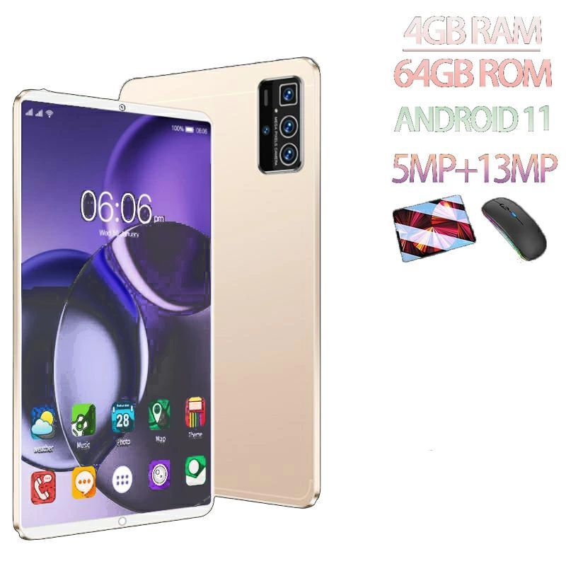 タブレット Android 高速SIMフリー 10.1インチ 4GBRAM 64GBROM 8コア 8000mAh タブレットPC GPS simフリー wi-fiモデル 5G android 本体 PC タブレット 10インチ 子供用 軽量 アンドロイ