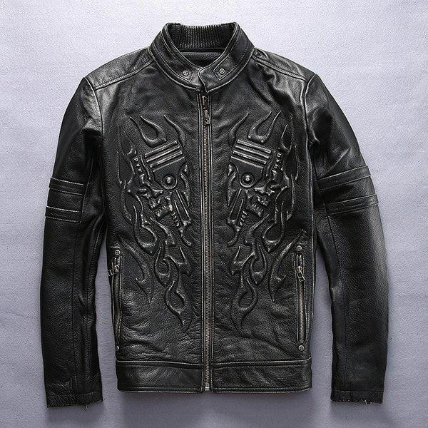 メンズファッション レザージャケット 牛革ジャケット パンク ロック風 ライダーメンズ 牛革バイクジャケット ライダースジャケット バイクウェア お洒落 ファッション 送料無料