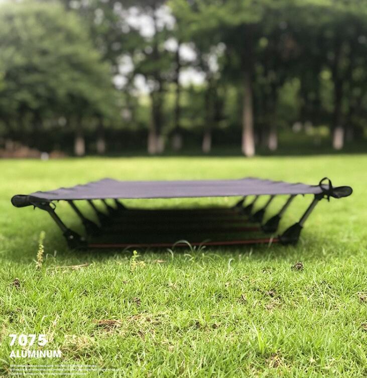 アウトドアコット 2Way ハイタイプ ロータイプ 軽量 収納コンパクト 耐荷重150kg アウトドアベッド キャンプベッド アルミ 超々ジェラルミン ベンチスツール 椅子 BBQ ソロキャンプ 運動会 防災グッズ