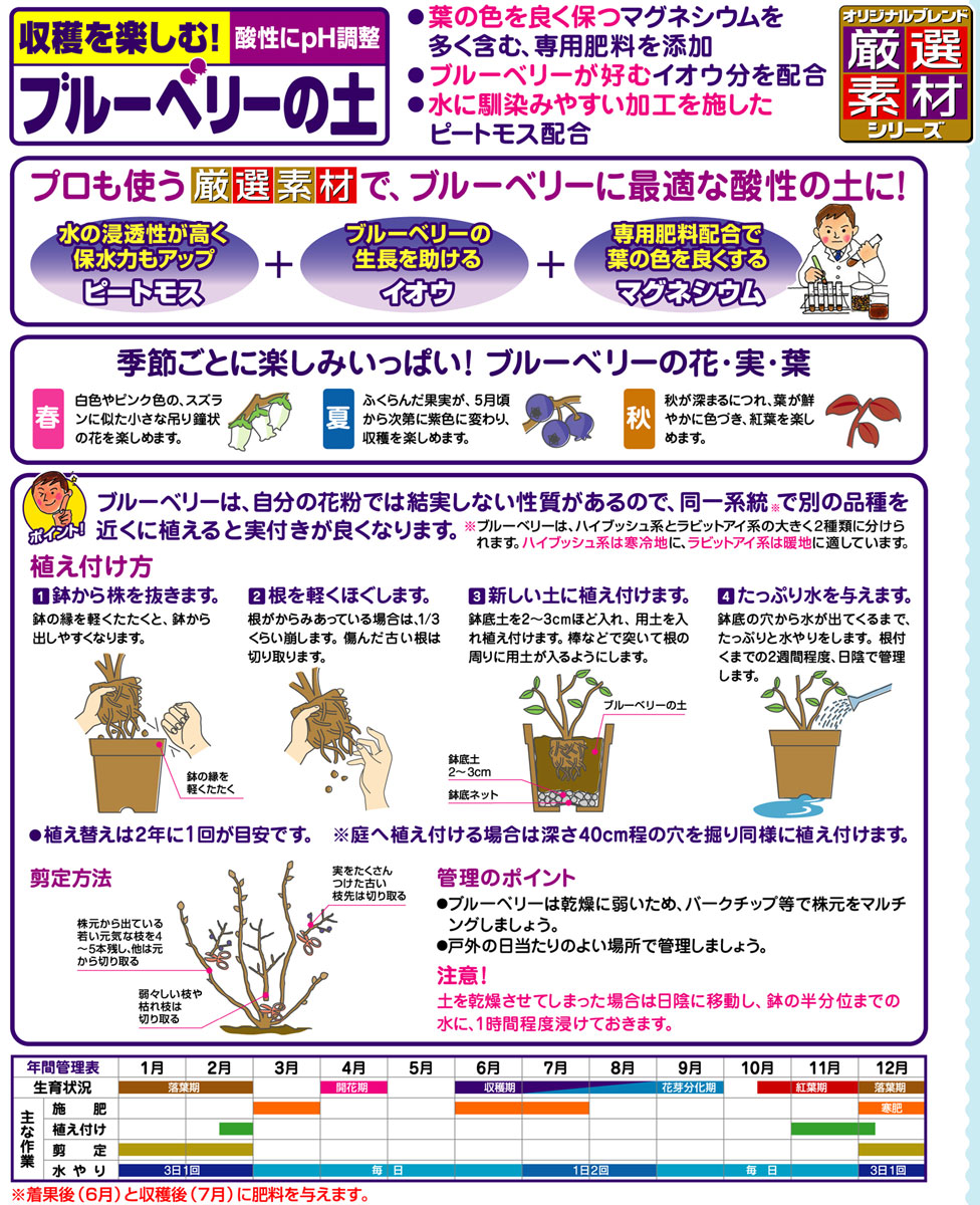 楽天市場 用土 ブルーベリー 培養土 ガーデニング 園芸 ブルーベリーの土 12l A 青山ガーデン