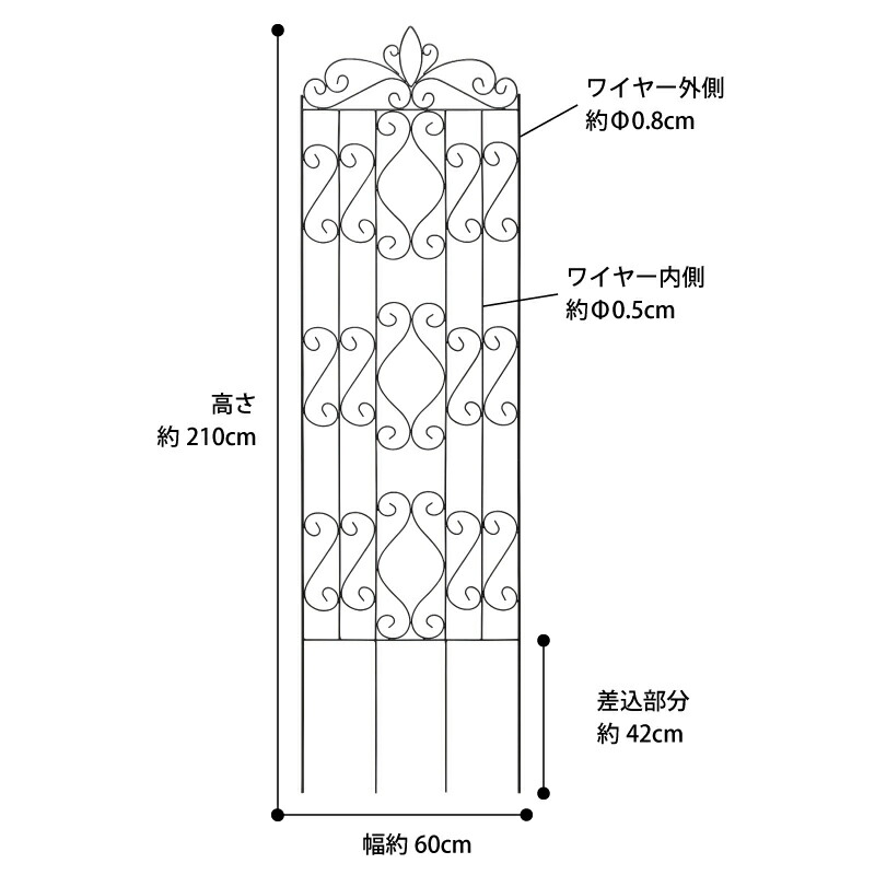 トレリス フェンス バラ 4枚 誘引 目隠し 目かくし デザイントレリス1800 C つる性 おしゃれ タカショー クレマチス