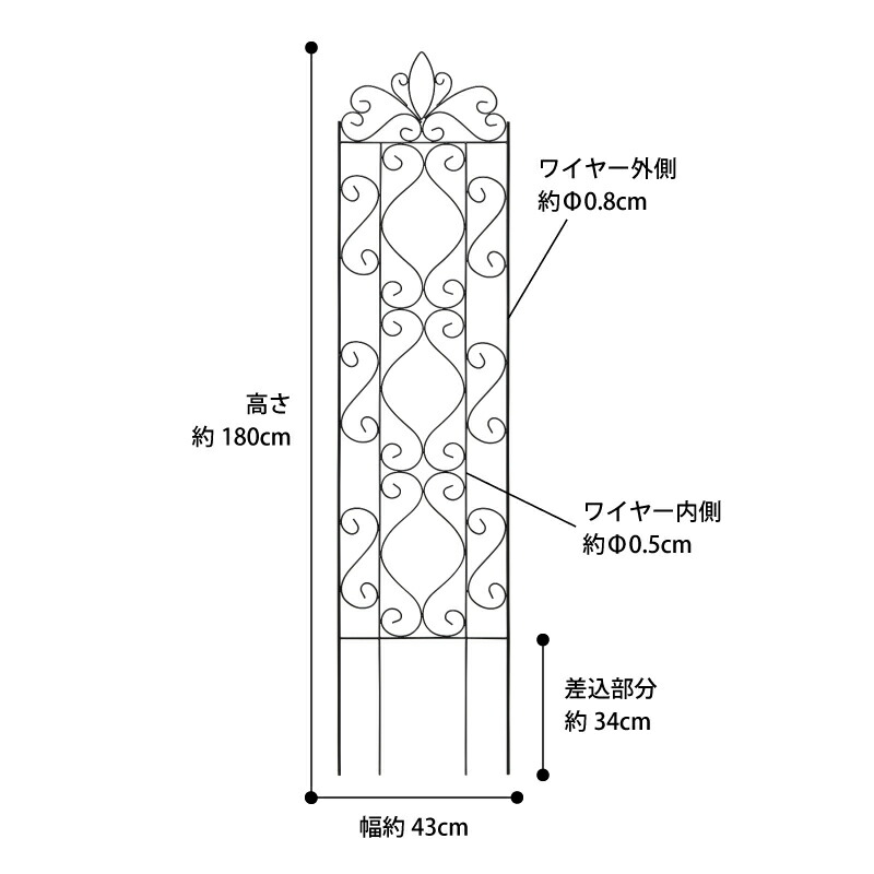 クーポン配布中！／ トレリス フェンス バラ クレマチス 誘引 つる性 目隠し 目かくし おしゃれ タカショー デザイントレリススリム 1800 C  (rco) ガーデンファニチャー