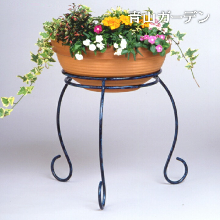 楽天市場 花台 スタンド 鉢 プランタースタンド フラワースタンド ガーデニング おしゃれ 雑貨 タカショー テラコッタ用スタンド カールレグ 青銅色 S A 青山ガーデン