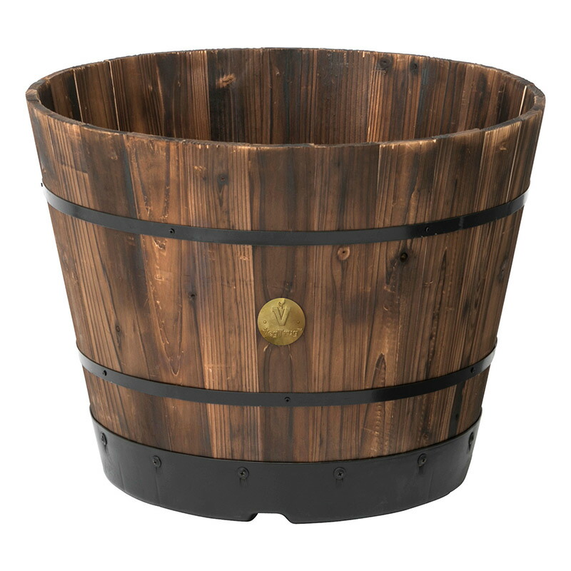 丼 プランター ポット 木製 生得木 ガーデニング 野菜畑 寄せ植え タカ興行 ウッドバレルプランター 550 A Cannes Encheres Com