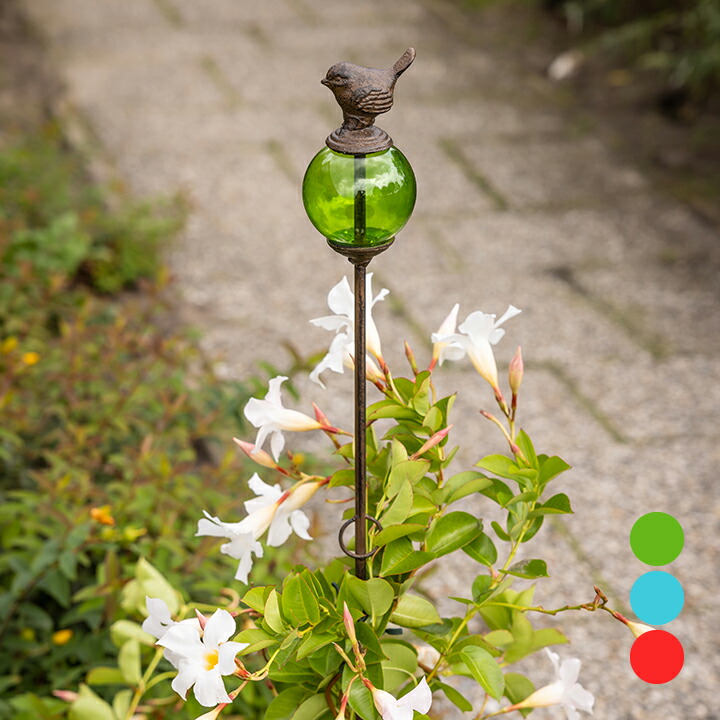 誘引 ガーデニング GARDEN STORY Series タカショー / プランツサポート ガラス飾り付 Green Blue Red /小型画像