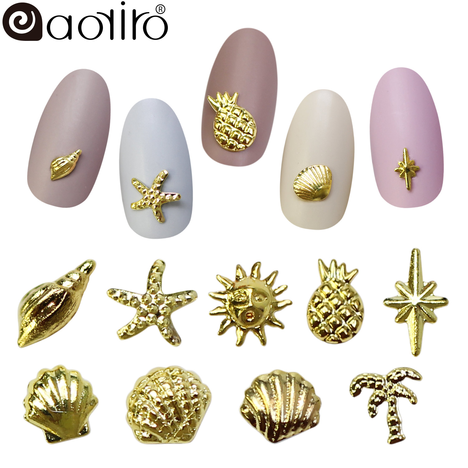 楽天市場】メタルパーツ サマーシリーズ各種 3個入 ネイルパーツ 夏