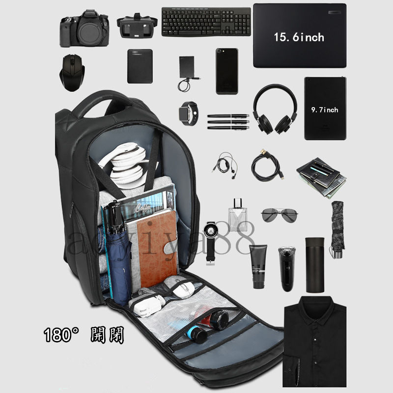 リュックサックバッグ メンズ 大容量 ビジネスリュック デイパック USBポート付き 多機能 鞄 男性用 旅行 出張 通勤 鞄 高級紳士鞄
