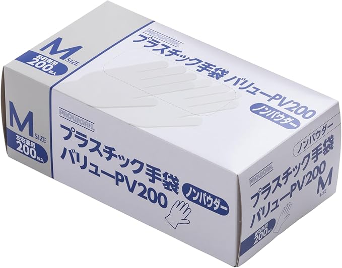 労働者階級細工物 可塑性物質グローブありがた味 PV-200 ノン黒色火薬 M 200枚入り口・入口【10個ｾｯﾄ売りわたす】使い捨てグローブ
