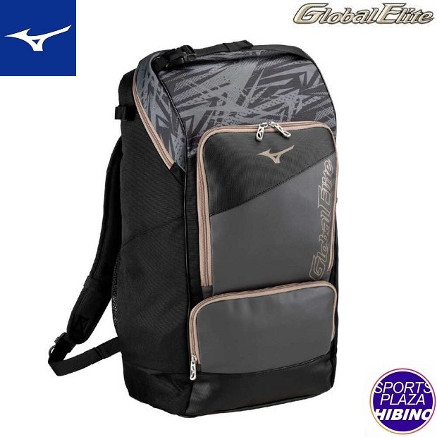 ミズノ(mizuno) 野球 グローバルエリート オールインワンバックパック 35L (25ss) バッグ アパレル ブラック×カーキ 1FJDC41093【SS2603】