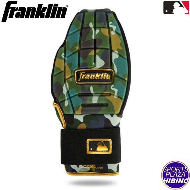 フランクリン(Franklin) 野球 CFX SLIDER 走塁用手袋 スライディンググローブ (26ss) 片手用 左右兼用 カモ×ゴールド 23555C7