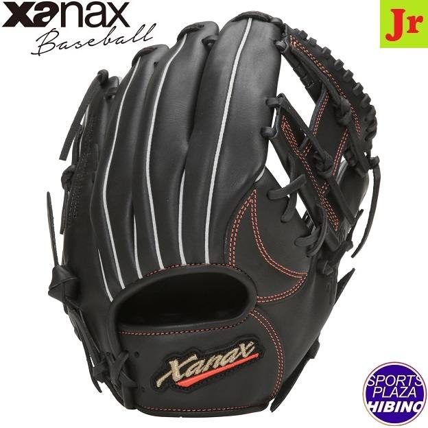 ザナックス(xanax) 少年軟式野球 ウィングエアー オールラウンド用 (24ss) 軟式グラブ 軟式グローブ ジュニア ブラック BJG24AL1W-90|スポーツプラザヒビノ 店