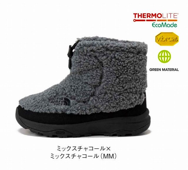 ザ・ノース・フェイス ( THE NORTH FACE ) ヌプシブーティー ショート フリース Nuptse Bootie (25aw) ミックスチャコール NF52578-MM【冬特】 14,454円