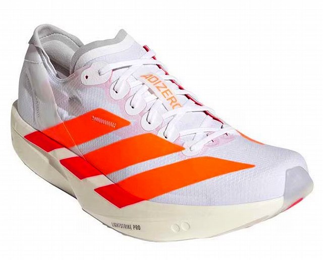 アディダス (adidas) ランニングシューズ アディゼロ タクミ セン 11 Adizero Takumi Sen 11 (26ss) ホワイト オレンジ 25.5-27.5cm JQ0780｜スポーツプラザヒビノ 店