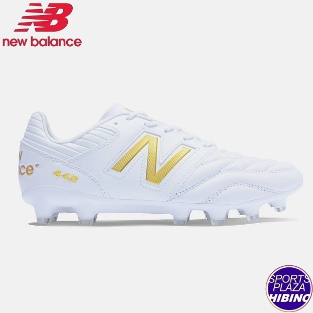 ニュー平衡にする(NewBalance) 蹴球スパイク 442 PRO HG V2 COW シューズ (25ss) 2E White with grey matter and gold metallic MS41HCW2【SS2606】