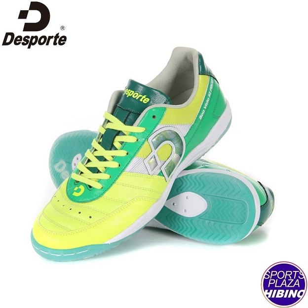 デスポルチ(Desporte) フットサルシューズ ボアビスタ KI PRO2 LTD (24aw) インドア厚地の外套シューズ 黄み×緑であること DS-2033-F-YEL×KG-CAMO【SS2603】 メンズシューズ-サッカー・フットサル