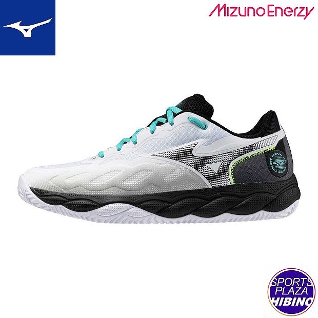 ミズノ(mizuno) 庭球シューズ WAVE ENFORCE COURT WIDE OC ウエーブエンフォースコート (24aw) 粘土・砂入り口・入口人工芝厚地の外套用 白いこと×黒いこと 61GB243109【SS2606】