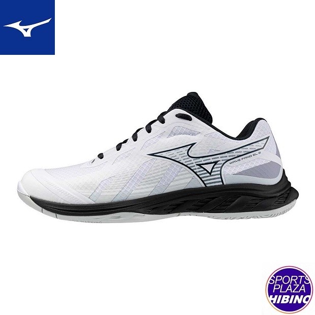 ミズノ(mizuno) バドミントンシューズ WAVE FANG EL2 ウエーブファング シューズ (24aw) ホワイト 71GA242302【SS2606】|スポーツプラザヒビノ 店