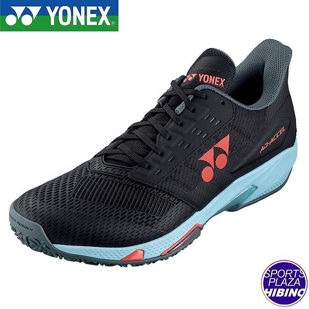 ヨネックス(yonex) 庭球シューズ パワークッションアドアクセル 広々としたGC (24aw) 粘土・砂入り口・入口人工芝厚地の外套用 4E好いかげんに 黒いこと×天の原青み SHTAAWG-572【SS2606】