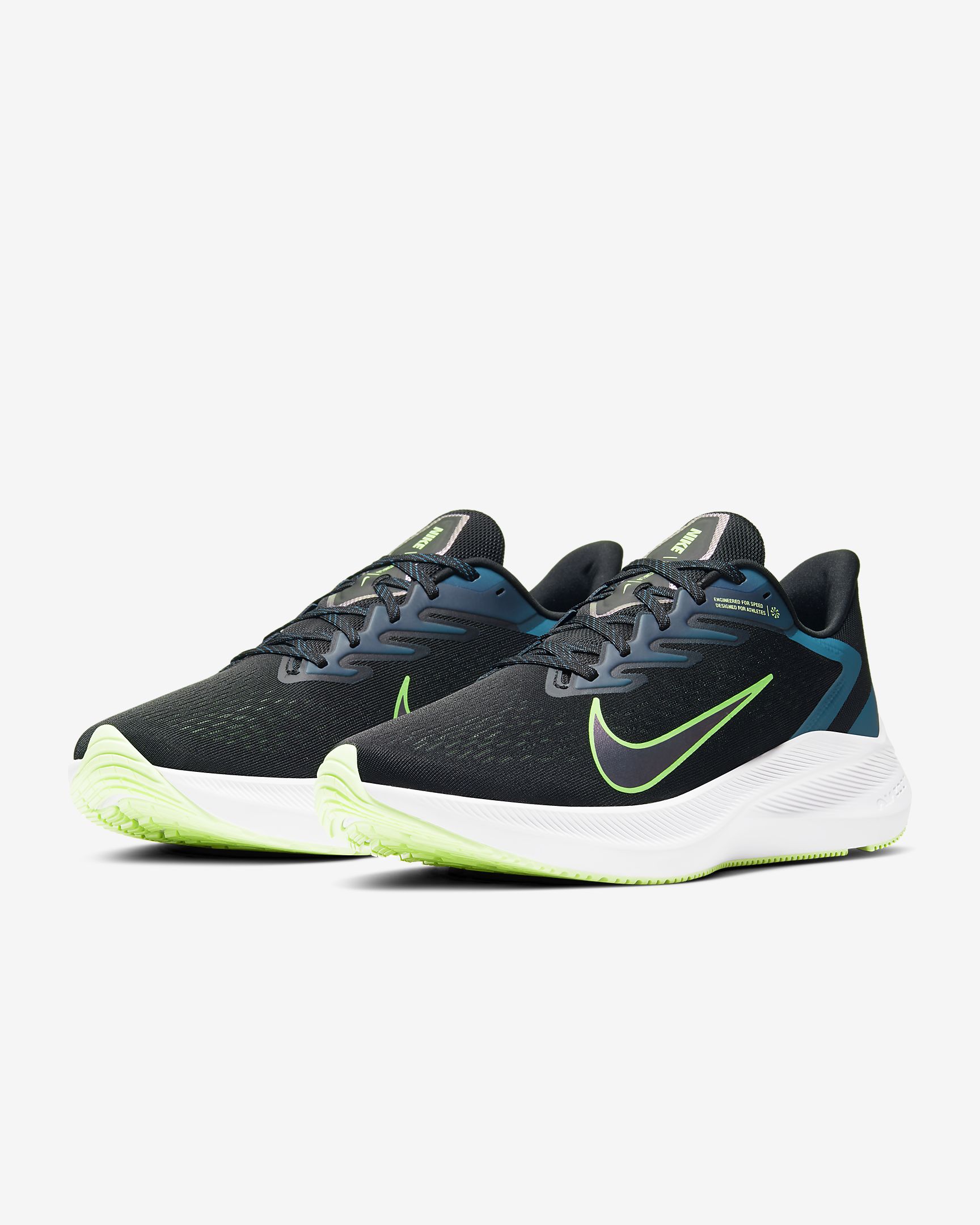 楽天市場 送料無料 ナイキ Nike ランニングシューズ Zoom Winflo 7 ズーム ウィンフロー 7 メンズ ss ブラック グリーン Cj 004 スポーツプラザヒビノ 楽天市場店